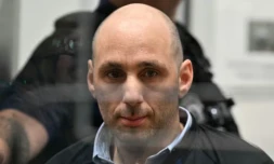 CCédric Jubillar dans la salle d'audience de la cour d'assises du Tarn, à l'ouverture d'une audience de son procès pour le meurtre de son épouse Delphine Jubillar, le 23 septembre 2025 à Albi ( AFP / Lionel BONAVENTURE )
