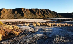 Givre au Piton de la Fournaise plaine des sables 20 mai 2020