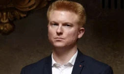 Adrien Quatennens lors des questions au gouvernement à l'Assemblée nationale le 11 avril 2023 ( AFP / Thomas SAMSON )