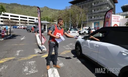 Route du Littoral : 8 km de bouchon en raison de la manifestation au CHU
