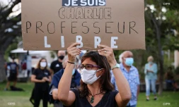 Hommage au professeur d'histoire-géographie Samuel Paty à Saint-Denis