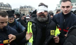 Jérôme Rodrigues, porte-parole des Gilets jaunes à Paris le 26 janvier 2019