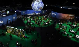 Vue générale de locaux de la CP26 à Glasgow le 11 novembre 2021
