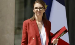 Aurore Bergé à l'Elysée, le 2 juillet 2025 ( AFP / Ludovic MARIN )