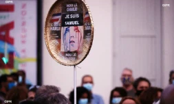 Hommage au professeur d'histoire-géographie Samuel Paty à Saint-Denis