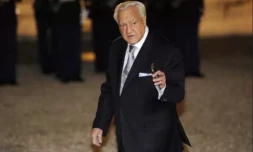 L?ancien président du Sénat Christian Poncelet, le 4 novembre 2010 à l?Elysée, à Paris