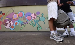 inauguration de fresque au lycée Paul Verges