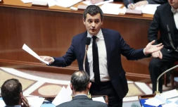 Le ministre des Comptes publics Gérald Darmanin le 24 janvier 2018 à l'Assemblée nationale à Paris