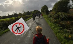 Rassemblement d'opposants au projet d'aéroport de Notre-Dame-des-Landes (Loire-Atlantique), le 21 octobre 2017 sur le site