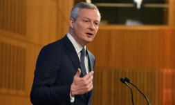 Le ministre des Finances Bruno Le Maire donne une conférence de presse à Paris, le 8 janvier 2019