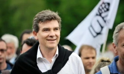 Arnaud Montebourg au Mont Beuvray le 28 mai 2012