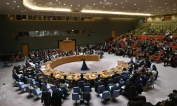 Réunion du Conseil de sécurité de l'ONU à New York le 25 mars 2024 ( AFP / ANGELA WEISS )