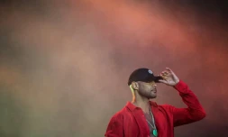 Le rappeur Booba au festival des Vieilles Charrues le 18 juillet 2019