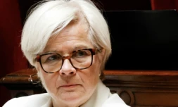 La ministre de la Santé et des Solidarités Catherine Vautrin, le 12 mai 2025, à l'Assemblée nationale, à Paris ( AFP / Ludovic MARIN )
