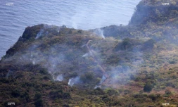 Incendie sur la route du littoral