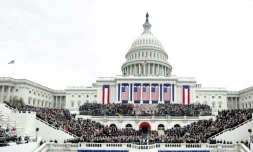Le Capitole, siège du Congrès américain, lors de l'investiture de Donald Trump, le 20 janvier 2017