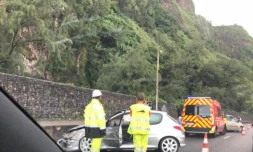 Accident sur la route du littoral