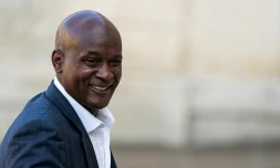 L'ancien handballeur international et directeur général de l'UNSS, Olivier Girault, à Paris, le 13 septembre 2021. (XOSE BOUZAS / HANS LUCAS / AFP)