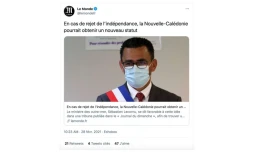 Un article sur l'indépendance en Nouvelle-Calédonie... illustré avec une photo d'Olivier Hoarau 