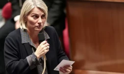 La ministre de la Santé Stéphanie Rist s'exprime à l'Assemblée nationale le 29 octobre 2025 à Paris ( AFP / Thibaud MORITZ )