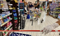 Distances en grande surface, supermarchés, coronavirus, covid-19, confinement