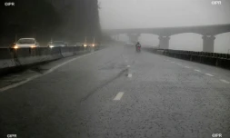 pluie route du littoral 