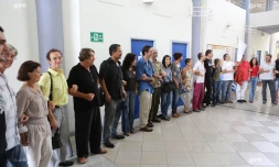 Etudiants et personnels de l\\\'université au rectorat