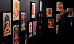 L'exposition "Haircut Football Club" sur les coiffures de footballeurs vues par des auteurs de BD du monde entier, le 5 avril 2019 à Aix-en-Provence