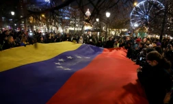 Rassemblement nocturne de soutien à l'opposante vénézuélienne et prix Nobel de la paix Maria Corina Machado, le 10 décembre 2025 à Oslo