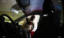 désinfection des véhicules du personnel de santé