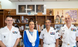 Rencontre entre Huguette Bello et le Commandant du Service militaire adapté