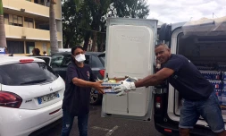 Distribution de paniers fraîcheurs à Saint-Paul