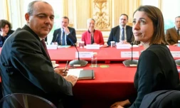 Sophie Binet (CGT) et Laurent Berger (CFDT)