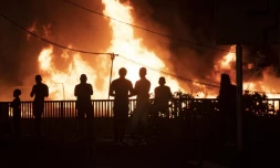 Incendie au quartier des Camélias de Saint-Denis
