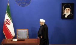Le président iranien Hassan Rohani, à Téhéran, le 17 janvier 2017