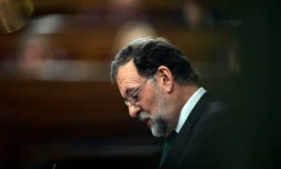 Le premier ministre espagnol Mariano Rajoy au Parlement à Madrid le 31 mai 2018