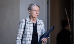 Elisabeth Borne, ministre de l'Education nationale, à Paris, le 19 mars 2025. (XOSE BOUZAS / HANS LUCAS / AFP)