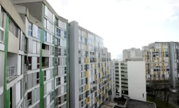 Le quartier de La Villeneuve en décembre 2012 à Grenoble ( AFP / JEAN-PIERRE CLATOT )