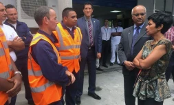 Ericka Bareigts visite Air Austral, lundi 31 octobre 2016