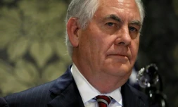 Le secrétaire d'Etat américain Rex Tillerson lors d'une conférence de presse le 9 mars 2018 à Nairobi. 