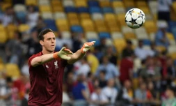 Le gardien de but gallois de Liverpool Danny Ward à l'échauffement avant la finale de Ligue des champions contre le Real Madrid, le 26 mai 2018 à Kiev