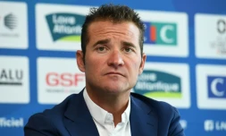 Thomas Voeckler en conférence de presse à La Haye-Fouassiere, le 30 juin 2019