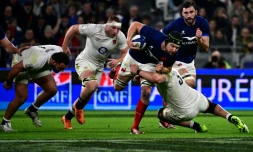 François Cros attaque la ligne anglaise, le 16 mars 2024 à Lyon