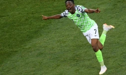 Le buteur nigérian Ahmed Musa a signé un doublé spectaculaire contre l'Islande dans le groupe D  du Mondial à Volgograd, le 22 juin 2018