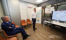 Philippe Vigier, visite de l’entreprise Flowly