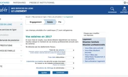 Capture d'écran CAF