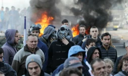 Manifestation contre le déplacement de la traditionnelle fête foraine du centre-ville le 13 octobre 2015 à Rouen