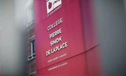 Le collÚge Pierre Simon de Laplace à Lisieux, dans le Calvados, le 12 août 2023