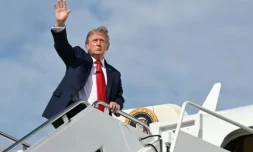 Le président américain Donald Trump à Joint Base Andrews, dans le Maryland le 21 août 2026 ( AFP / SAUL LOEB )