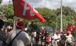 Manifestation contre la réforme des retraites devant la préfecture le 21 septembre 2019